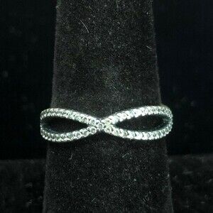 Pandora Crossing Path Clear CZ Silver Ring - Authentic